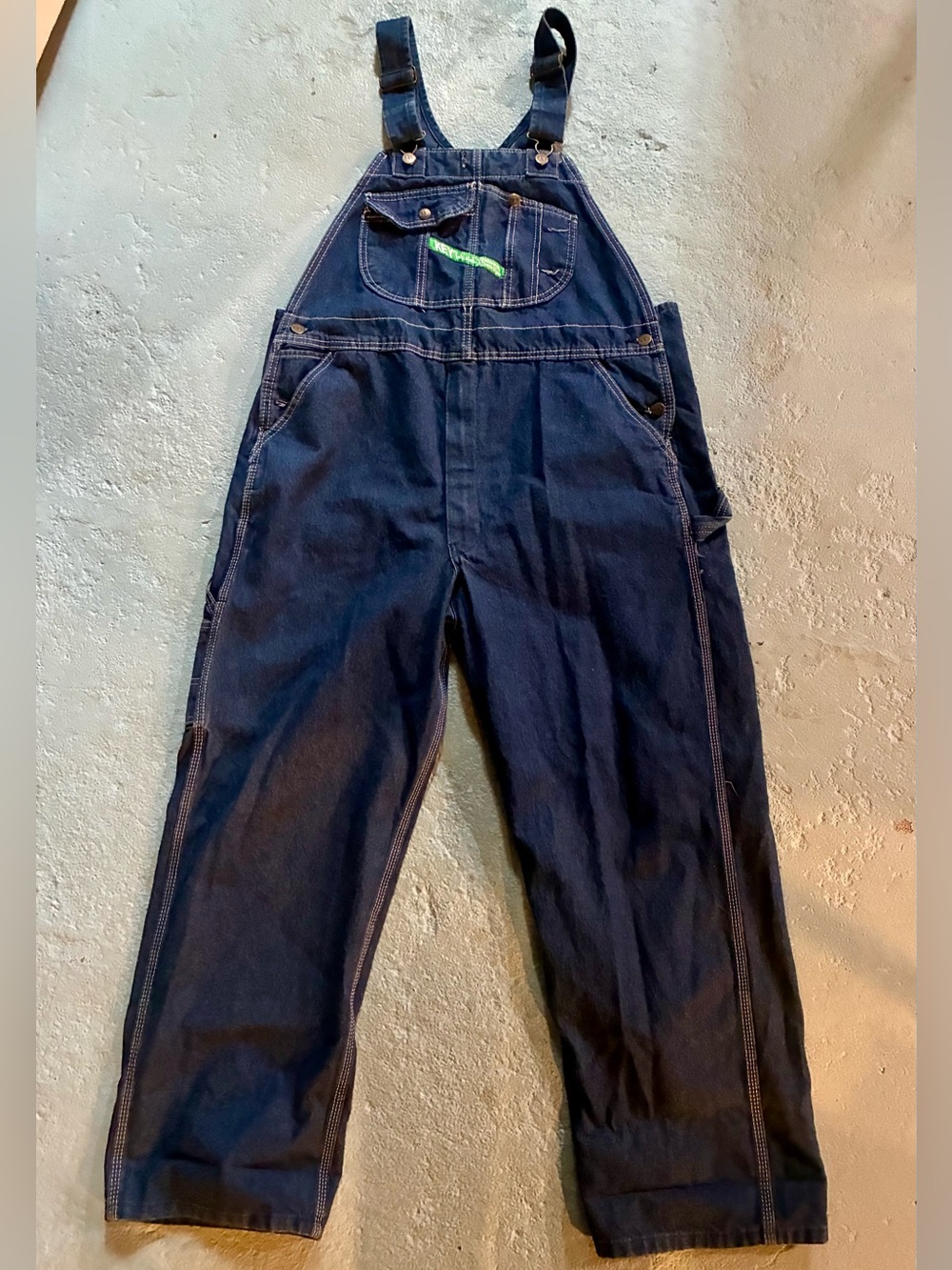 Men's Dark Blue Denim Overalls